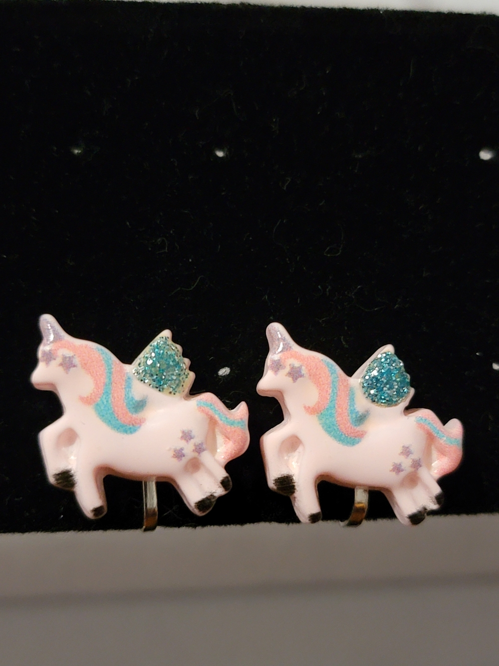 Pink Glitter Unicorn Earrings